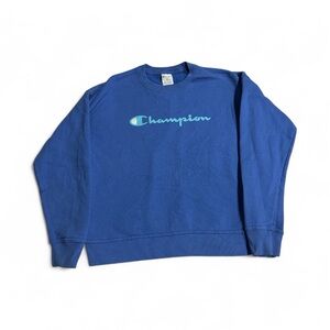 Champion Men's Crewneck in Vibrant Blue